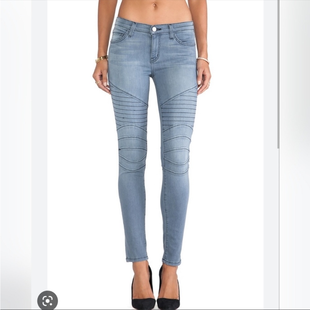 Current Elliott The Moto Ankle Skinny Jeans in Briggs